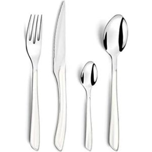 Bestekset 8 Persoons - Bestek Set - Zilver