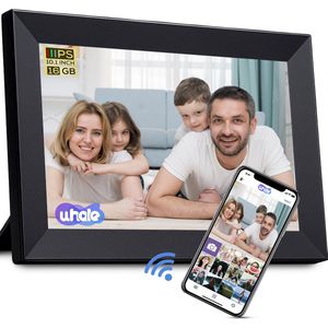 Digitale Fotolijst met WiFi en App – Eenvoudig in Gebruik voor Ouderen – Direct Foto’s Ontvangen via WiFi – Cadeau voor Ouders & Grootouders – FAMPHOS