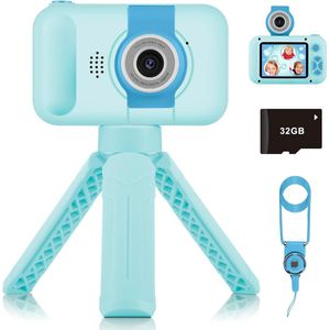 Kindercamera IPS-Scherm HD 1080p Oplaadbare Batterij Fotofilters Vlog Camera