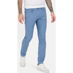 camel active Slim Fit 5-pocket broek - Maat menswear-33/34 - Blauw