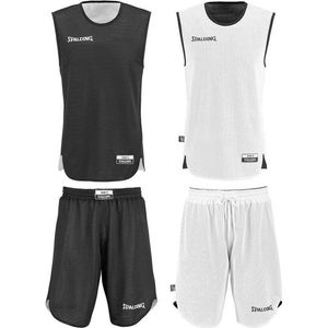Spalding - Basketbalshirt+Broek - Kinderen - Unisex -Maat 116/128 - Zwart