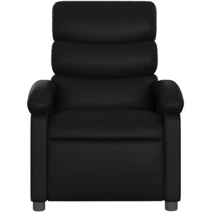 Massagestoel – Relaxfauteuil – Shiatsu Stoel – Massagestoel – Verstelbare Zitplaats – Zwart Kunstleer – 6 Vibratiepunten – Handmatige Rugleuning 135°