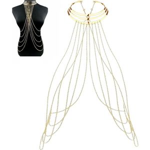 HTML Lichaamskettingen Met Kwastjes - Ketting Lichaamssieraden - Bikini Bh Vergulde Lichaamskettingen - Het Perfecte Geschenk Voor Vrouwen .
