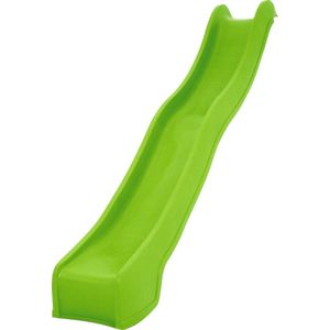 Losse Aanbouw Module Glijbaan/Afrijzer 3 meter Appelgroen voor platformhoogte 150cm | Schuifaf 300cm van HDPE Kunststof voor o.a. Speeltoestel en Speelhuis