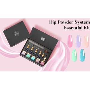 AT-Shop - Dipping Powder- Starters kit -- COMPLETE SET - nagelvijl -- nagelriemduwer- Dip poeder - Dip nagel - Nailart - Nail- Pink Gellac starter set