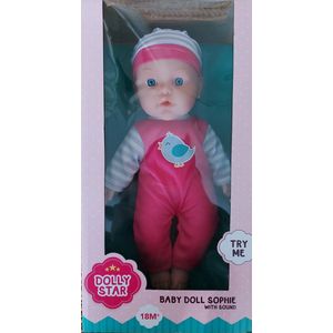 Baby Doll pop Sophie - Dolly Star- Baby Doll met geluid