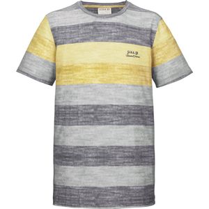 Killtec heren shirt - shirt heren KM - blauw/oranje gestreept - 39603 - maat XL