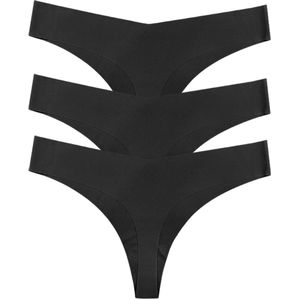 Naadloze strings voor dames 3-pack - Comfortabele stretch-pasvorm en onzichtbare bedekking
