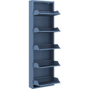 Schoenenkast Bodi 5-vaks Ocean Blue