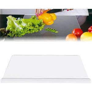 Acryl snijplank 40 x 30 cm - transparant - aanslagrand - keukensnijplank - 3 mm dik - antislip - voor aanrecht