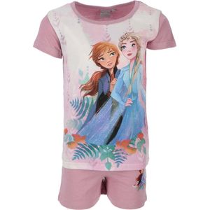 Disney Frozen - Shortama - Korte broek en shirt - Roze - Anna en Elsa pyjama - maat 98