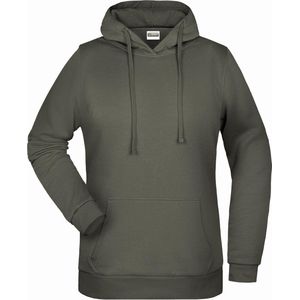 James And Nicholson Vrouwen/dames Basic Hoodie (Donkergrijs)