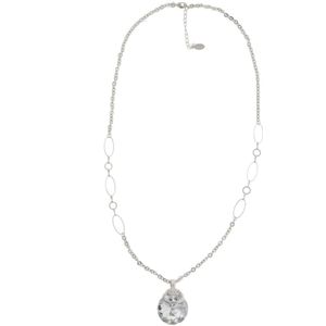 Behave Ketting - dames - zilver kleur - steen - lange ketting - hanger - 70 cm