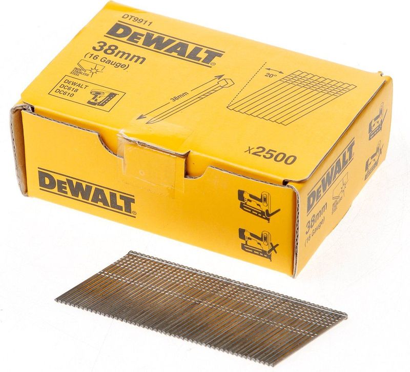 DeWalt - Schuin - Spijkers - Roestvaststaal - 2500 Stuk - Diameter 1,6 mm
