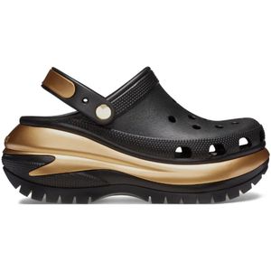 Crocs Mega Crush Metallic Clog - Zwart Goud - Instappers