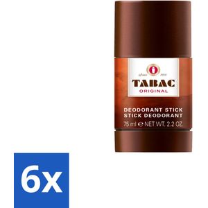 6 x Tabac Original - Deodorant Stick - Langdurige frisheid - 75 ml - Deodorant - Mannen Deodorant - Tabac Original - Langdurige Frisheid - Antitranspirant