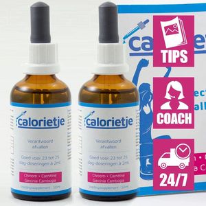 Calorietje Bio HCG Afslankdruppels Dubbel Actiepakket