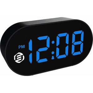 Equivera Digitale Wekker - Sluimerfunctie - USB-Aansluiting - LED-Display - Stekkerdoos En Batterij