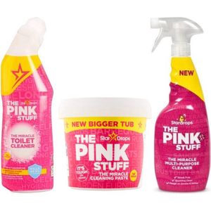 Stardrops Ultra Pinkstuff Pack - Het Wonder reinigingsmiddel - Allesreiniger Spray - Schoonmaakpasta Groot - Toilet Gel - Milieuvriendelijk - Huishouden