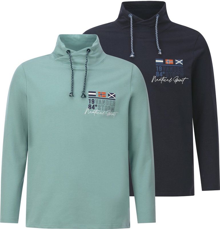 Jan Vanderstorm - LARSVIK - Sweatshirt - Donkerblauw - Set van 2