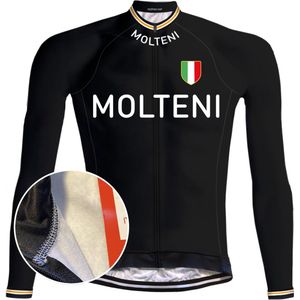 Retro Winter Wielerjack (fleece) Molteni Zwart - REDTED - M
