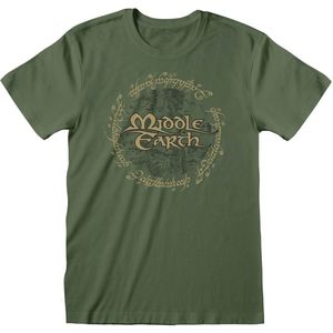 The Lord Of The Rings Middle Earth Heren T-shirt - olijf - S