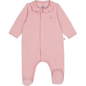 Petit Bateau Effen fluwelen babypyjama mt kraag