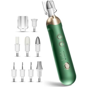 Pedicureset - Professioneel - Eeltverwijderaar - Groen - Met 8 Opzetstukken