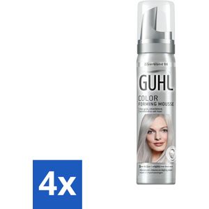 4 x Guhl - Kleurmousse - Zilverblond No. 98 - 75 ml - Kleurmousse - Zilverblond - Blond Haar - Grijs Haar - Haarverf