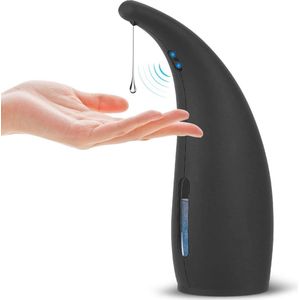 Automatische zeepdispenser met sensor - 300 ml - infrarood - elektrisch - badkamer keuken - mat zwart Zeepdispenser