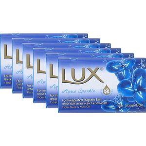 Lux - Aqua Sparkle - Handzeep - 6 x 80 Gram