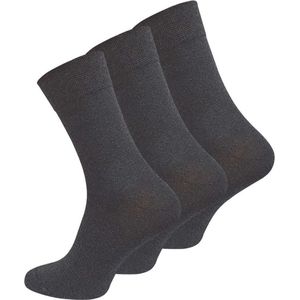 Calzini - Diabetes sokken - Zonder elastiek - Naadloos - 6 paar - Antraciet - 43-46