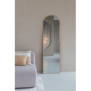 Nordic Style® Boogspiegel 170x50cm | Zacht Goud | Scandinavische Spiegels | Halfrond | Pas spiegel | Staande spiegel | Kleedkamer spiegel