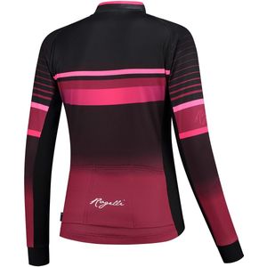 Rogelli Impress Fietsshirt - Lange Mouwen - Dames - Bordeaux, Roze - Maat S