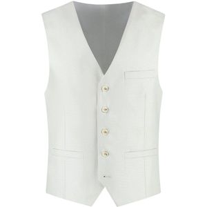 Gents - Gilet heren - Gilet - Polyblend - Ivoorwit - Maat 54/XXL
