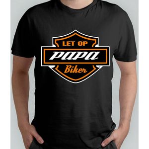 Papa Biker - T Shirt - Dad - Gift - Cadeau - DadLife - BestDad - ProudDad - DadJokes -Vader - Vaderdag - BestePapa - Vaderliefde