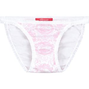 Freya - Zeta - Prachtige roze tanga string met romantische bloem aan de bovenzijde - maat S / 36