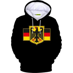 100% Katoenen Zwaargewicht Vintage Duitsland Duitse Vlag Capuchon Hoodie voor Heren Hoodies for men Zware Hooded Sweater van PicOnTshirt cadeau voor mannen M