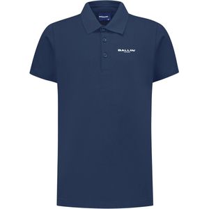 Ballin Amsterdam - Jongens Regular fit T-shirts Polo SS - Navy - Maat 8