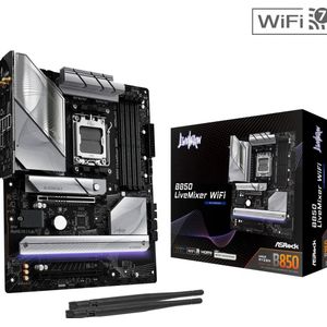 ASROCK B850 LiveMixer WiFi - Moederbord ATX - Socket AM5 - AMD B850 - DDR5 - Realtek ALC1220 - Wi-Fi 7 + Bluetooth - Realtek 2.5G LAN