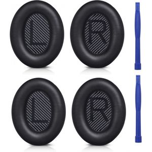 Set Oorkussens - Oorkussen Reparatieset - 2 Paar - Vervangende Oorkussens - Earpads - Geschikt voor Bose Koptelefoon Quietcomfort 35 / 35 II - Noise cancelling - Oorkussens Met Memory Foam Binnenlaag - met installatie gereedschap