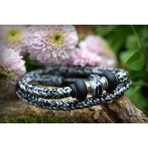 Urn-Crematie-as heren armband- Sieraad wordt voor u op maat gemaakt!- 6mm Sail Rope heren armband met crematie-as verwerkt in bedel van glas- Handgemaakte gezandstraalde kralen-Herinneringsarmband-Assieraad-Heren sieraad-Crematie-as in glas