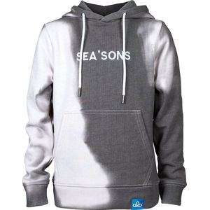 SEA'SONS - Hoodie Jongens/Meisjes - Kleurveranderend - Tie-Dye - Grijs/Wit - Maat 116