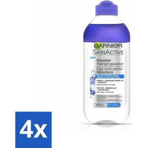 4 x Garnier - SkinActive - Micellair Reinigingswater - Delicate Huid & Ogen - Verzachtend & Reinigend - 400 ml - Micellair Water - Reinigingswater - Gevoelige Huid - Oogmake-up Remover - Make-up Remover