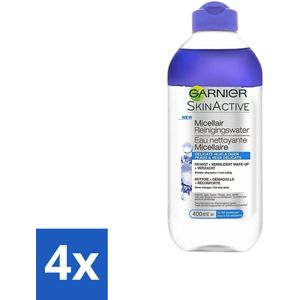 4 x Garnier - SkinActive - Micellair Reinigingswater - Delicate Huid & Ogen - Verzachtend & Reinigend - 400 ml - Micellair Water - Reinigingswater - Gevoelige Huid - Oogmake-up Remover - Make-up Remover