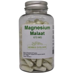 Herbes D'elixir Magnesium Malaat - 670 mg - 100 Vegan capsules