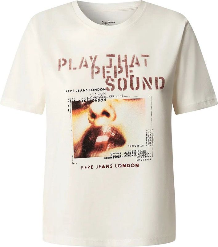 Pepe Jeans Brina T-shirt Met Korte Mouwen Beige L Vrouw