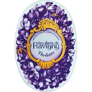 Les Anis de Flavigny - Anijspastilles met violet smaak - Bewaardoosje ovaal 50 gram anijssnoepjes