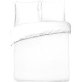 Vision - Beddengoedset - Effen Wit - 100% Katoen - Dekbedovertrek 260 x 240 cm met 2 Kussenslopen