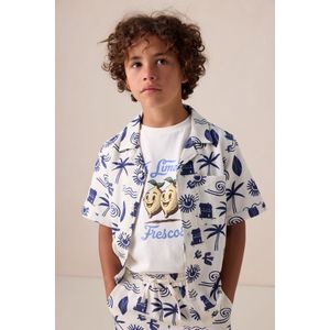 Sissy-Boy - Overhemd - Wit - Korte Mouwen - Met Print